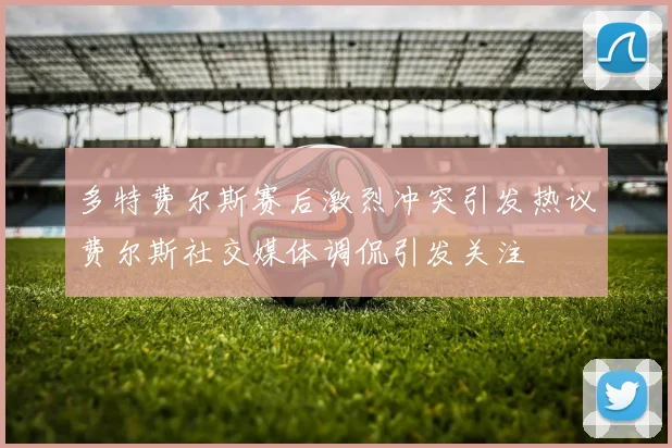 多特费尔斯赛后激烈冲突引发热议费尔斯社交媒体调侃引发关注